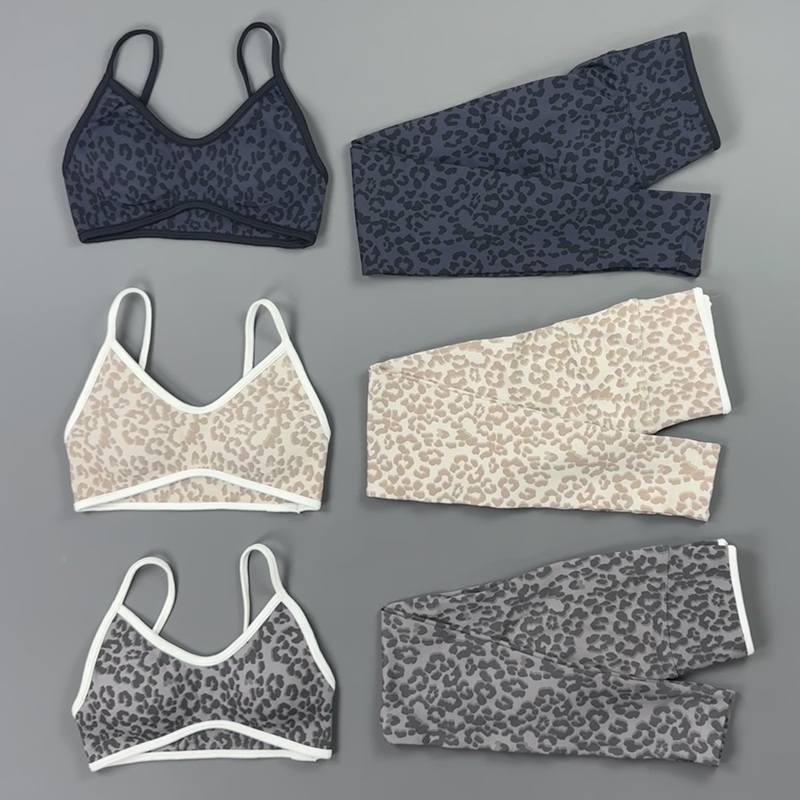Pilates Yoga Fit - 2 Pieces Yoga Set Women Leopard