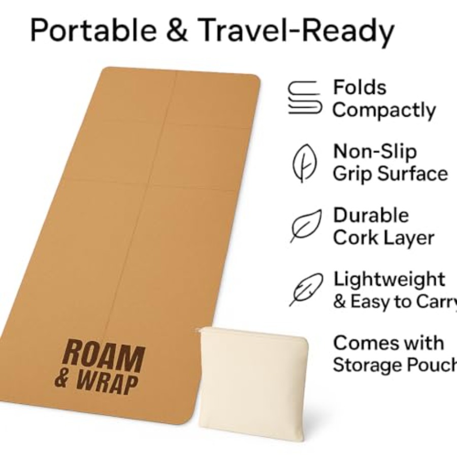 Travel yoga mat: cork, natural - đánh giá và giá Pilates Yoga Go