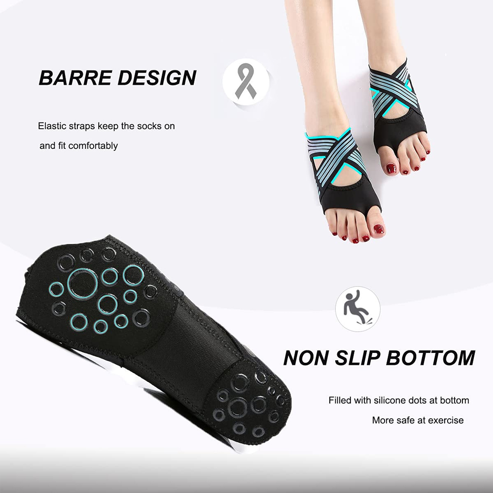 1Pair Women Non-Slip Toeless G - đánh giá và giá Pilates Yoga Fit