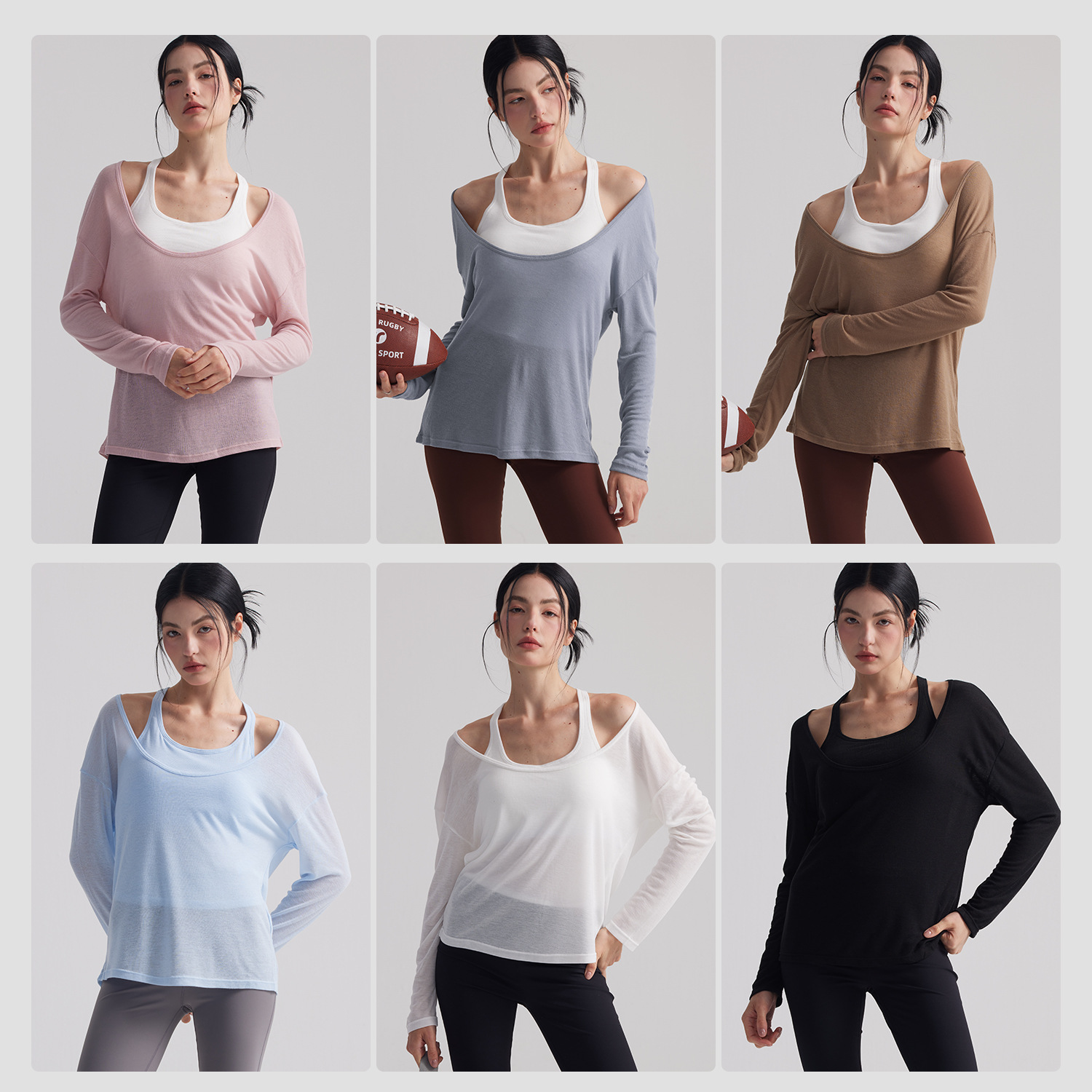 Women Loose Semi Sheer Long Sl - đánh giá và giá Pilates Yoga Fit
