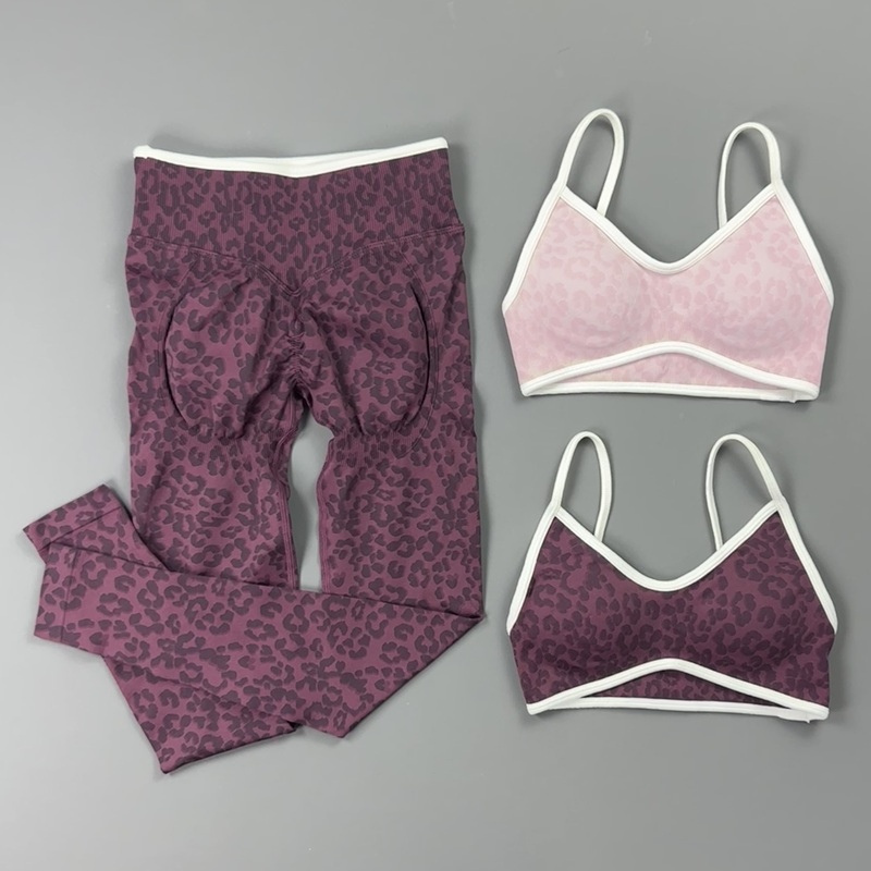 2 Pieces Yoga Set Women Leopar - đánh giá và giá Pilates Yoga Fit