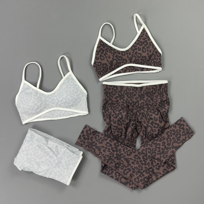 2 Pieces Yoga Set Women Leopar - đánh giá và giá Pilates Yoga Fit