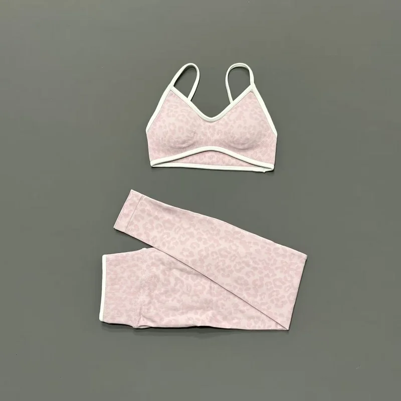 2 Pieces Yoga Set Women Leopar - đánh giá và giá Pilates Yoga Fit